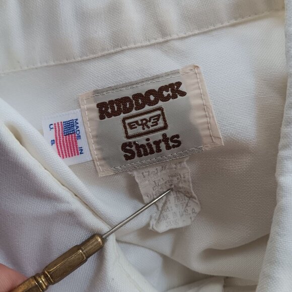 XXL Vintage Men's Ruddock USA Western Cowboy White Snap Rancher 1980's USA - Picture 2 of 7